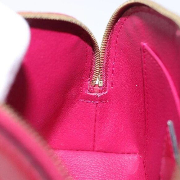 LOUIS VUITTON Monogram Vernis Pochette Cosmetic Rose Indian M90009 Auth 134589 - Picture 15 of 16